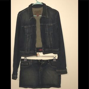 Guess Vintage denim jacket and skirt set